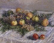 Still life with Pears and Grapes Claude Monet